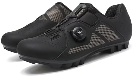 Men's Road Cycling Shoes - Breathable Cleat Compatible Bike Shoes for Comfortable Long Rides Black8