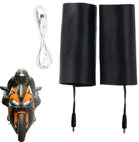 Puños calefactados para manubrio | Calentador de manos impermeable alimentado por USB | Cubierta de empuñaduras calefactadas para motocicleta | para scooter, motocross, bicicleta de calle