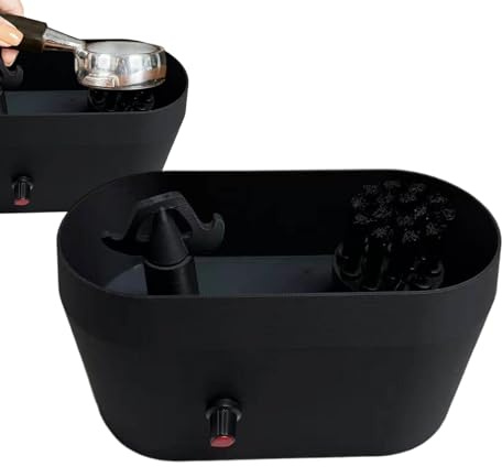 Limpiador de portafiltros, limpiador de café, juego de limpieza con cepillo de limpieza y cuenco de café a prueba de fugas para sistemas de 51/53/58 mm, hogar, cocina, oficina