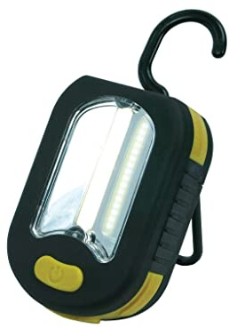 Lighthouse Torches L/H200LAMP 3 Function LED Lamp With Magnet and Hook - 200Lm - 3xAAA Batteries Included, Black Or Yellow, 95 x 65 x 35mm