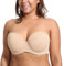 Delimira Women's Strapless Bra Push Up for Bigger Bust Multiway Underwire Smooth Bandeau Bra Beige 42D