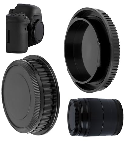Objektivlockset, Skyddande kamerahölje, 1 x Huslock och 1 x Bakre objektivlock, Kompatibel med PENTAX Q, för alla Pentax Q Modeller, Ersättningsskyddslock för kameror, Linsskydd Objektivtillbehör