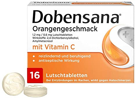 DOBENSANA Orangengeschmack 1,2mg/0,6mg Lutschtabl. 16 St