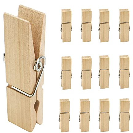 EasyBravo mollette in legno, robuste e resistenti per bucato (7,2 x 1,8 cm, 12)