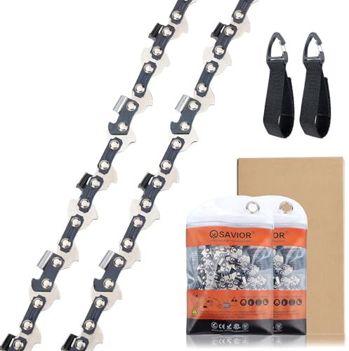 Savior 2-Pack Kettensägekette 3/8LP 45 TG 1,1 mm 30 cm Rückschlagsarme kette kompatibel mit Bosch AKE30Li AKE30S, Ryobi OCS1830, Husqvana, Greenworks und mehr