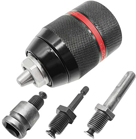 Myqqhbs 1Set Keyless Drill Chuck 1/2-20UNF Mount 1.5-13Mm Metal with SDS-Plus 1/2Inch Wrench Adapter