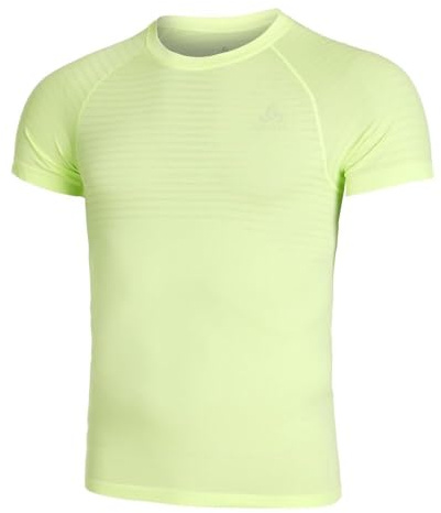 Odlo Uomini Performance X-Light Eco Top Crew Neck Abbigliamento da Running Gilet Sharp Green - Verde Chiaro XL