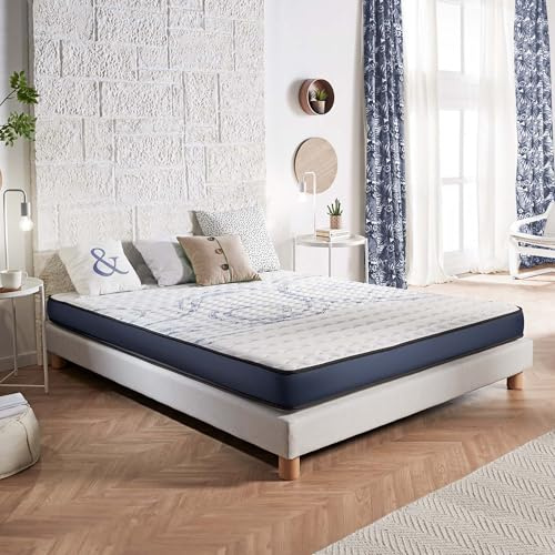 Naturalex - Materasso Memory 180x200 cm Matrimoniale Modello Perfect Dream - Alto 15 cm - Anallergico Antiacaro - Alleviamento Punti di Pressione 7 Zone - Lattice Blue