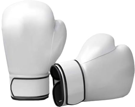 Generic Gants de Boxe – Gants d'entraînement de Lutte pour Adulte de 283,5 g | Blanc, légers, Gants d'entraînement complets | Équipement de Boxe pour Homme et Femme pour Le Fitness et