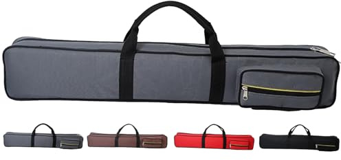 Generico Funda para palos de billar, bolsa para palos de billar, bolsa portátil de tela Oxford resistente para 3 barajas y 4 barras, con bolsillo para accesorios