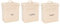 Harbour Housewares Round Metal Tea Coffee Sugar Canisters - Cream - 3pc Set - Vintage Kitchen Storage Loose Tea Coffee Beans Granulated Sugar Airtight Container Food Preserve Caddy with Lid