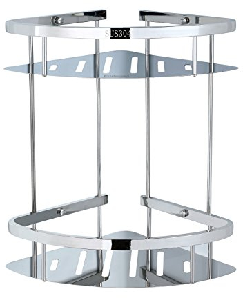 Eridanus Portaoggetti per Doccia da Appendere Profondo Mensola Angolare Doccia Mensola per Doccia Bagno Vassoio Acciaio Inossidabile 304 Inox Angolo Portasapone Bagno Acciaio (31 * 23 * 35.5cm)