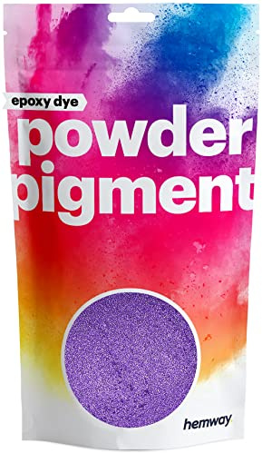 Hemway Epoxy Dye Powder Pigment Metallic Purple Violet Powder 50g | Mica Pigment for Resin, Epoxy, Polyurethane Paint, Jewellery & Resin Floors, Colour Enhancement