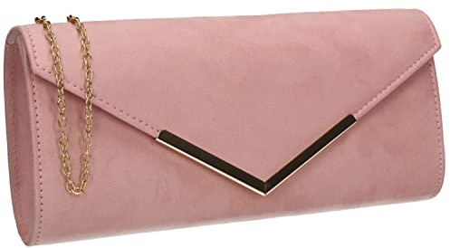 SwankySwans Women's Leona Clutch Bag, Pink, One Size