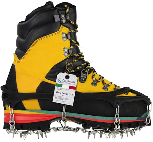 Crampons Neige et Glace pour Chaussures avec Griffes en Acier. Idéal pour Sports de Plein air, randonnées et promenades en Hiver (Size XL)