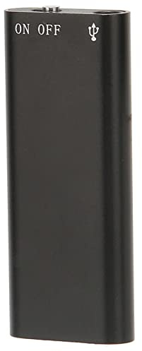 Diktiergerät, Multifunktionales Sprachaktiviertes Digitales HD-Diktiergerät, USB-wiederaufladbares Tonaufzeichnungsgerät, für Vorlesungsinterview-Meetings (Neutrales Englisch, Schwarz 8 GB)