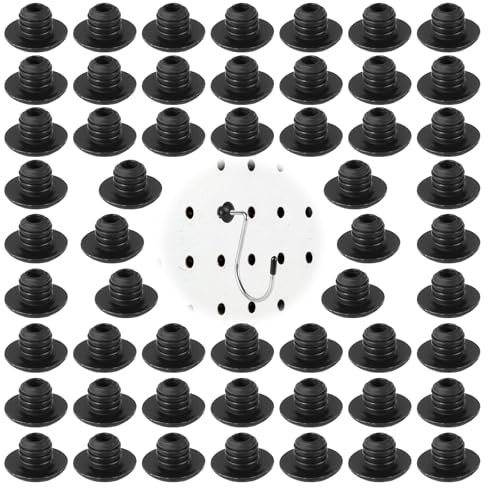 PEUTIER 120 Pièces Serrures à Crochet pour Panneau Perforé, Bouchons de Crochet Adaptés pour 6,35mm Crochets pour Panneau Perforé Verrous pour Panneau Perforé pour Empêcher les Crochets de Tomber