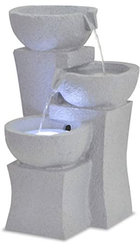 INLIFE Fontana da Interni con Luce a LED in Poliresina Casa e Giardino, Arredo (3,85KG)