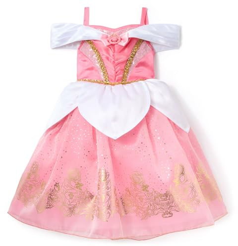 Disney Store Official Aurora Costume for Kids, Sleeping Beauty, Pink Princess Dress for Parties, Roleplay & Halloween, 7-8 Years Old