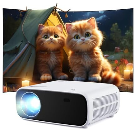 2025 Neues Hochleistungs Beamer,Beamer mit WiFi und Bluetooth ohne Verzögerung, 20000 Lumen 4K-Unterstützung, Full HD 1080P Auflösung, （Hochhelligkeitsversion）