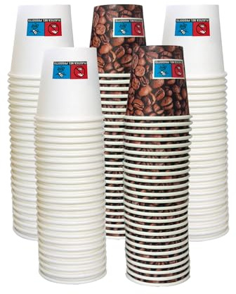 SWEEPING, 1000 verres à café jetables, tasses à café en papier de 75 ml, double coloration