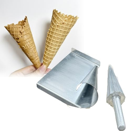 Máquina para hacer conos de helado con molde de cono de gofre, prototipado rápido, mango cómodo, construcción de aluminio