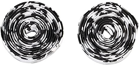 styreband， Styrtejp Landsvägscykel Cykling Halkfri & Dämpande Gummi Kudde Cykelhandtag(Black White)
