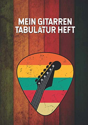 Mein Gitarren Tabulatur Heft: E Gitarren Notizbuch für Musiker | Tabulaturen Tab Heft mit leeren Tabulaturlinien und Akkorddiagrammen | DIN A4 100 Seiten | Geschenk oder Geschenkidee für Gitarristen