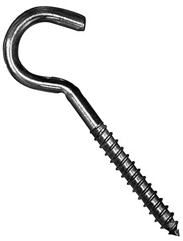 Screw in Wall, Ceiling Eye Cup Hooks Heavy Duty 45mm (Pack of 5) Large, Sturdy Metal Hooks for Indoor/Outdoor Hanging Picture Hanger Lamp Wire Holder