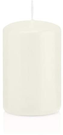 GREATOYAR Juego de Velas, Conjunto de 12 Velas, Vela Gruesa, Tamaño 9x10cm, Color Blanco, Cera sin Perfume, Sin Goteo, Larga Duración, Calidad de la UE