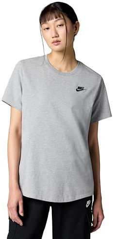 NIKE DX7902-063 W NSW TEE Club T-Shirt Women's DK Grey Heather Size M