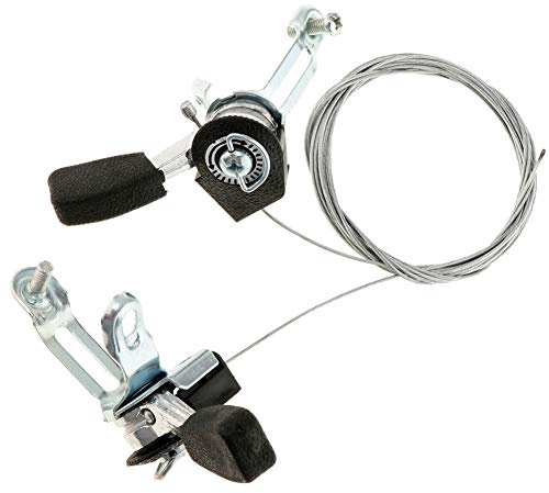 Levier de Vitesse à Friction en Aluminium de Haute qualité avec Câble de Frein, Accessoires Pratiques pour Vélo Vtt (Noir)