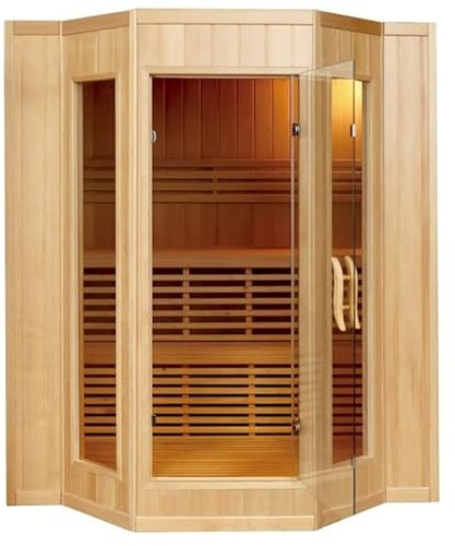 Bagno Italia Sauna finlandese 200x175 cm 4 posti in legno canadese accessori inclusi