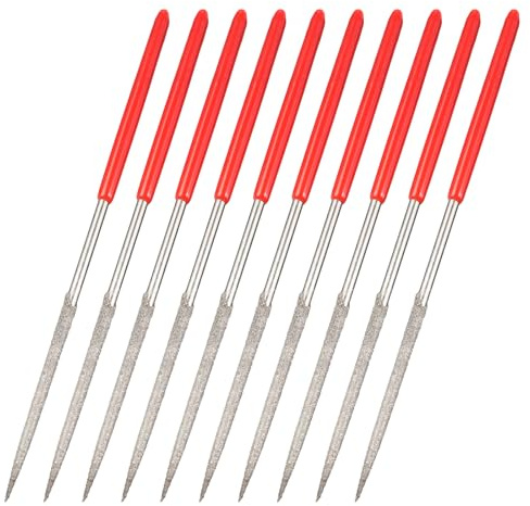 sourcing map 3mm x 140mm Lapidary Jeweler Round Tail Diamond Needle Files 10 Pcs