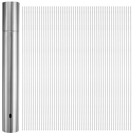 QUARKZMAN 100 st Kebob metallspett 35 cm x 5 mm runda pinnar rostfritt stål återanvändbara grillpinnar pinnar öppen grill rör köttförvaring räkor