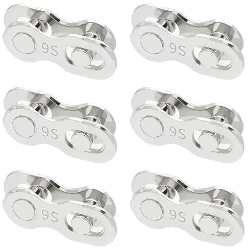 Cadena de Bicicleta,3 pares 9 Velocidades Cadena Bicicleta de Montaña 9v Mtb Conector de Enlace Accesorio para Bicicletas de F9 Bicicleta de Velocidad Variable