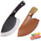 Fubinaty Chef Knife 5.5 Inch Kitchen Cooking Knife Handmade Forged High Carbon Steel Fish Knives Full Tang Meat Vegetable Knife with Sheath and Wooden Handle for Home Restaurant