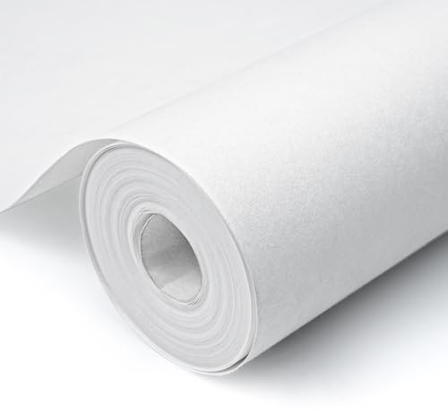 Besto Lining Paper for Walls Paintable Lining Paper 10mx53cm Thick Backing Paper Wallpaper Plain White Suitable for Covering Small Cracks and Imperfections (2000 Grade)