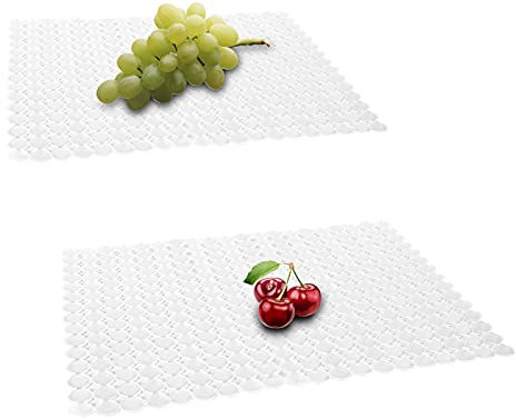 Goldmeet Sink Protector Mat for Ceramic Sinks/Stainless Steel, Cuttable Sink Mats with Quick Draining Design, PVC Sink Draining Mat for Bathroom Kitchen Countertop, 30 x 40cm (Transparent)