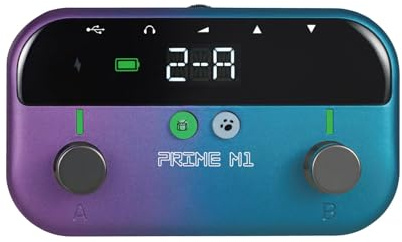 Walmeck Pedal de Efectos Combinados de Guitarra Inteligente 128 Modelos de Efectos de Guitarra para Músicos bajo Portátil 21 Modelos 40 Ranuras de Tambor 80s Looper