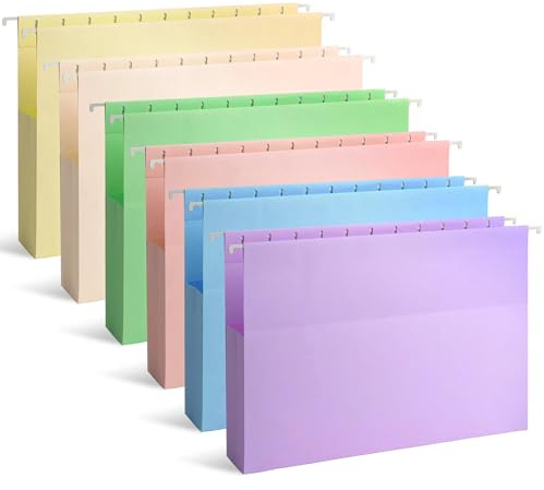 12Pcs Extra Capacity Hanging File Folders, Compatible with A4 & Letter Size