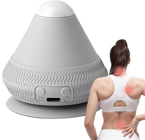 Pallone da massaggio elettrico, pulsante a punto trigger con e rullo fasciale caldo con riscaldamento vibrante, dispositivo fitness riscaldabile per il rilassamento muscolare per schiena e