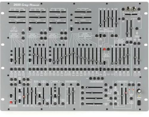 Behringer 2600 GRAY MEANIE Sintetizador Analógico Semimodular, Edición Especial, Con 3 VCO Y VCF Multimodo Y Reverberación De Resorte En Formato De Montaje De 8 Bastidores En U