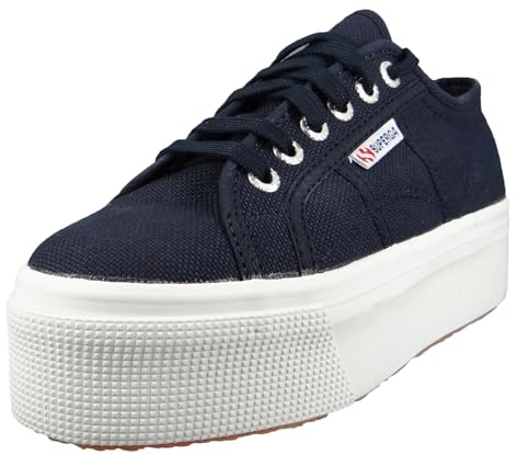 SUPERGA 2790 Acotw Linea Up and Down, Damen-Sneaker, Marineblau Weiß S9111lw F43, 42 EU