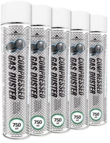Rengöringsspray 5 x 750 ml AABCOOLING Home&Office tryckluftsspray gas Duster 750 ml K3, tryckluft, rengöringsutrustning, tryckluftsrengöring, kontorsmaterial