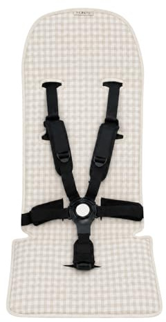 JYOKO KIDS Colchoneta de Algodón 100% para cochecito y Silla de paseo Compatible con Bugaboo Butterfly (Gold Vichy)
