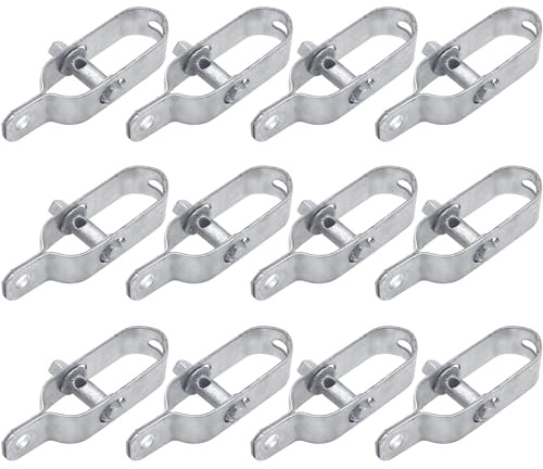 Wire Tensioner Tool for Fence, 12-Pack Galvanized Steel Clip Lock