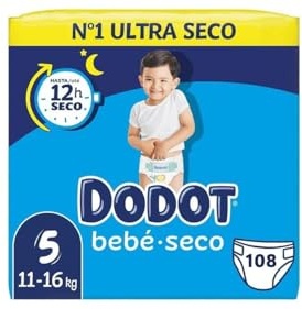 Pack 2 uds. Dodot Extra Absorción Pañal Talla 5 De 11 a 16 kg. - 54 unidades