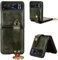 SHIEID Custodia in pelle Motorola Razr 40 Case, Premium PU Leather Motorola Razr 40 Case Cinturino da polso + supporto, Cover per Motorola Razr 40-Verde