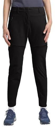Jack Wolfskin Damen Hikeout Zip Away Pants Wanderhose, Schwarz, 42 EU